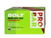 ProBar Bolt Organic Energy Chews Gluten Free Strawberry -- 12 Pouches