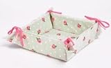 Pretty Floral Pink and Green Bread Basket