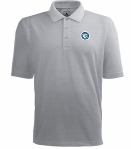 Seattle Mariners Classic Pique Xtra Lite Polo Shirt (Grey) - Medium