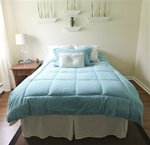 College Plush Comforter - Ocean Blue