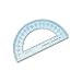 Open Center Protractor, 6 Ruler Edge, Clear Plastic, Dozen
