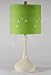 White Contemporary Table Lamp Lime Green Cutout Shade