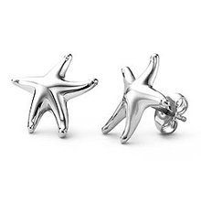 Tiffany Style Starfish Earrings - Sterling Silver