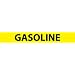 NMC C1117Y Pipemarkers Sign, Legend "GASOLINE", 9" Length x 1" Height, 1/2" Letter Size, Pressure Sensitive Vinyl, Black on Yellow (Pack of 25)