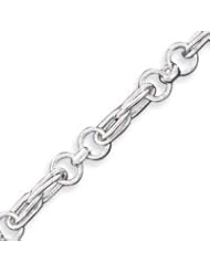 Sterling Silver 8.75 Inch Polished Fancy Link Toggle Bracelet - 8.75 Inch