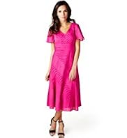 Per Una Pure Cotton Textured Midi Dress
