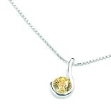Sterling silver citrine swirl pendant