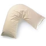Duck Feather 100% cotton Cover Filled Luxury V- Shaped Support Pillow