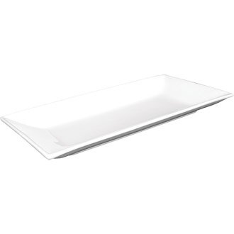 Porcelain Whiteware Crockery Set - Serving Rectangular Platter - 20x13cm 8x5 (Box 6)