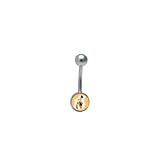 Pluto Disney Logo Belly Ring Body Jewelry Navel cartoon