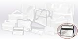 Clear-Vue Clear Vue Collection - Medium Rectangular Cosmetic Bag with Front Zipper Compartment / Clear / 9.5