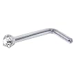 Platinum 1.5mm Genuine Diamond L-Shaped Nose Ring - 20 Gauge