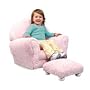 KidKraft Upholstered Rocker w/Ottoman - Pink Chenille