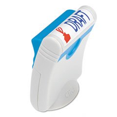 U. S. Stamp & Sign Clik! Premium Two-Color Message Stamp, "Draft," Pre-Ink/Re-Ink, Blue/Red (4717)