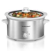 Cheap New - 4 Quart Slow Cooker - White/Silver by Hamilton Beach