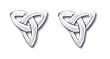 Solid Sterling Silver Triangle Celtic Earrings