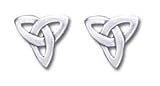 Solid Sterling Silver Triangle Celtic Earrings