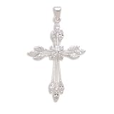 Cut Out Cross Marquise/Round CZ Pendant