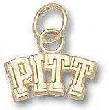 Pittsburgh Panthers Solid 10K Gold ''PITT'' 1/4'' Pendant