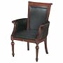 Guest Chair, High Back, 27-1/2x28x41, Black Leather
