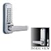 Codelocks 410 Keyless Door Lock - Lacthbolt Codelock Finishes: Polished Brass CodeLock Passage Optio