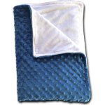 Personalized Bright Blue Minky Chenille Blanket