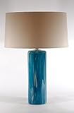 Arteriors Home 17343-479 Talia Aquamarine Wavy Stripe Glass Lamp