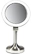 Zadro Surround Light Dual Sided, Lighted Fluorescent Pivoting, Pedestal Make-Up Mirror - 1x/10x