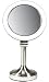 Zadro Surround Light Dual Sided, Lighted Fluorescent Pivoting, Pedestal Make-Up Mirror - 1x/10x