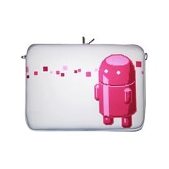 Digittrade LS127-15 Pink Robot Designer Neopren Notebook Sleeve 39,1 - 39,6 cm (15,4 - 15,6 Zoll)