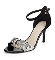 Autograph Suede Water Resistant Faux Snakeskin Trim Sandals with Insolia®