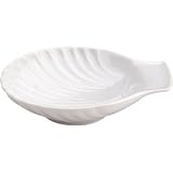 Porcelain Whiteware Crockery Set - Scallop Shell Platter / Dish 13cm 5 (Box 6)