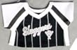 Black & White Baseball Jersey fits Webkinz, Shining Star & 8"-10" Make Your Own Stuffed Animals