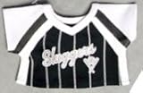 Black & White Baseball Jersey fits Webkinz, Shining Star & 8-10 Make Your Own Stuffed Animals