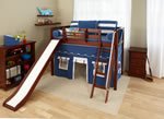 Maxtrix Twin Mid Loft Bed w. Angle Ladder and Slide