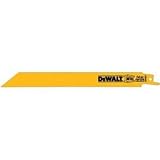 DEWALT DW4809G25 8-Inch 14 TPI Straight Back Bi-Metal Reciprocating Saw Blade - 25 Pack