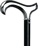 Chrome Plated Derby Walking Cane With Black Beechwood Shaft and Silver Collar