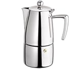 Cuisinox Milano 6 Cup Espresso Coffeemaker - Polish Finish, Induction Ready