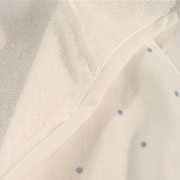 シャンブルベベ　ミルクのやわらかさが心地よいベビーバスローブ　ブルー　（ミルクガーゼパイル/出産祝いにおすすめ）