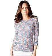 Per Una Rainbow Textured Knitted Top
