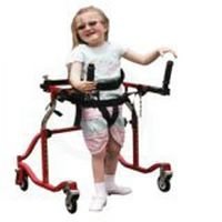 Drive Medical Luminator Gait Trainer with Posterior or Anterior Option, Red, Pediatric