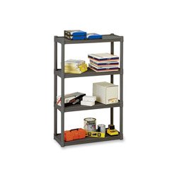 Iceberg Enterprises 20842 Four-Shelf Open Storage System, 32 in.x13 in.x54 in., Charcoal Gray