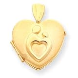 14k Heart Shaped Mother & Child Locket