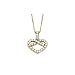14K Yellow Gold Diamond Heart Pendant