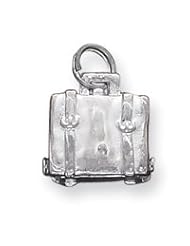 Sterling Silver Suitcase Charm QC5057"