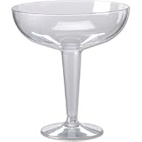 Clear Plastic Martini 2 Piece Cups, 8 Ounce (CPL30428) Category: Plastic Wine and Cocktail Glasses
