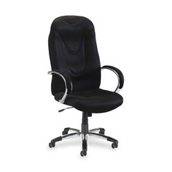 Lorell Hi-Back Executive Chair, 30-1/2 by 25-1/2 by 47-Inch to 50-1/2-Inch, Black On Sale