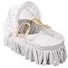 Woodform Simply Elegant White Broderie Anglaise Moses Basket