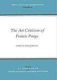 The art criticism of Francis Ponge
