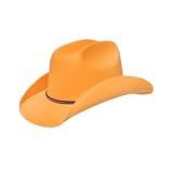 Orange Adult Country Cowboy or Cowgirl Stetson Felt Costume Hat by Block Buster Costumes